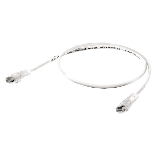 Hubbell Premise Wiring CBL ASSY MOD 24-4PR STRANDED, CAT6 T568A/B 7FT, WHITE NEXTSPEED HC6W07 - main
